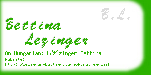 bettina lezinger business card